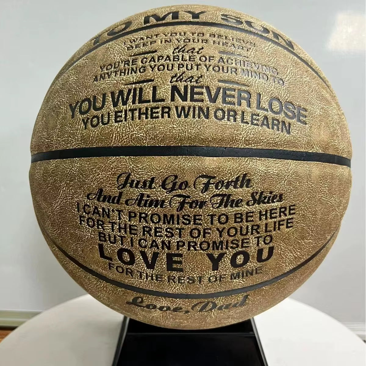 Cowhide Texture Basketball Gift Basketball for Son Size 7 Competition Basketball Standard Ball Men Team Basketball Birthday