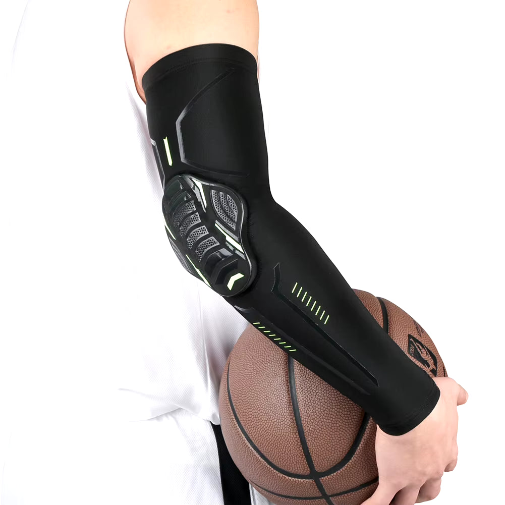 Sports Arm Guard Compression Sleeve - Crashproof Elbow Protector with UV Protection for Running, Fishing, and Cycling