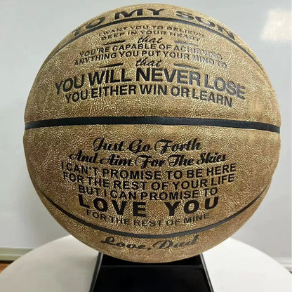 Cowhide Texture Basketball Gift Basketball for Son Size 7 Competition Basketball Standard Ball Men Team Basketball Birthday